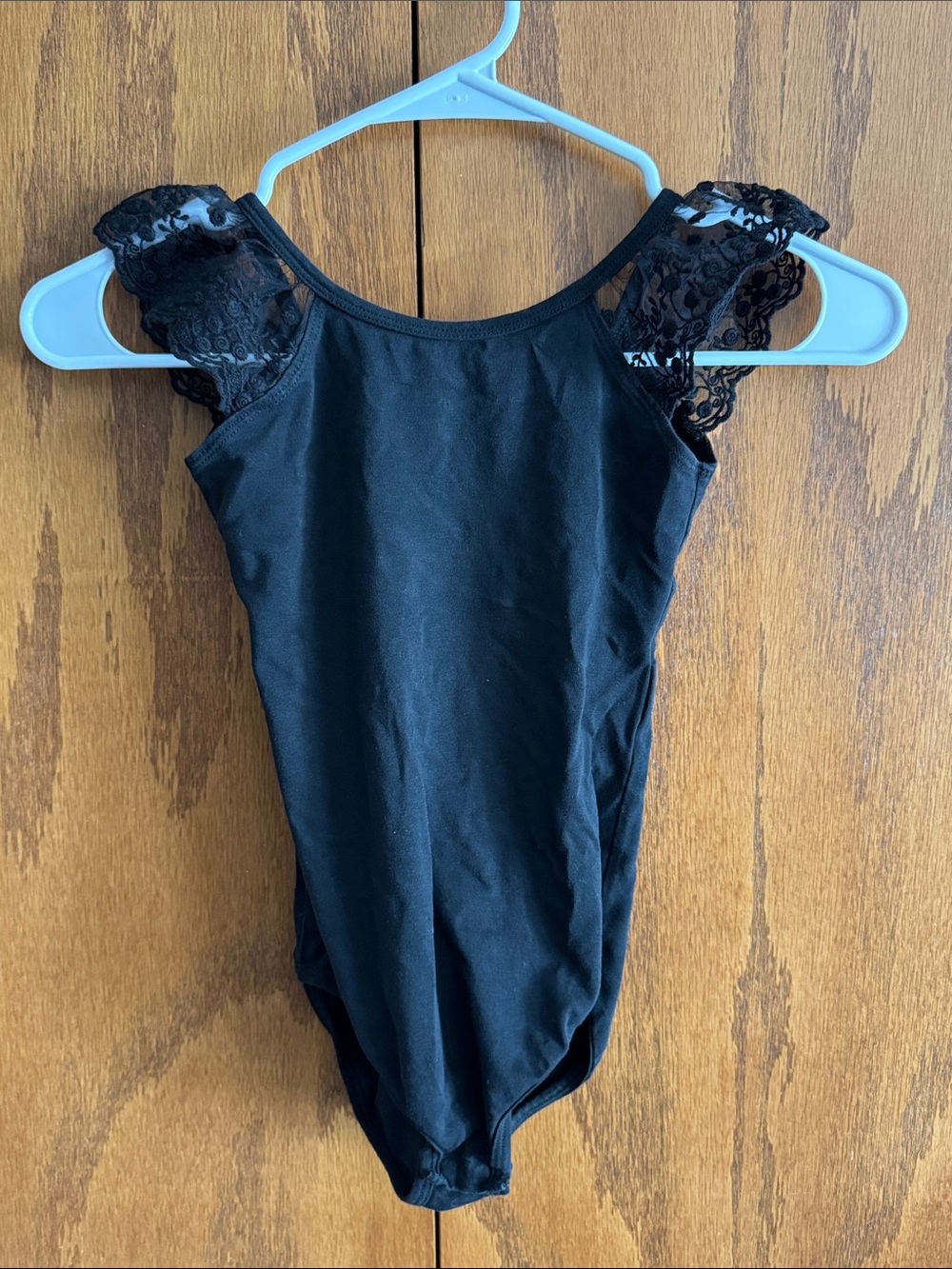 Black Lace Sleeve Leotard 130